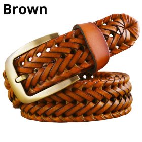 Genuine leather braided belt Fashion